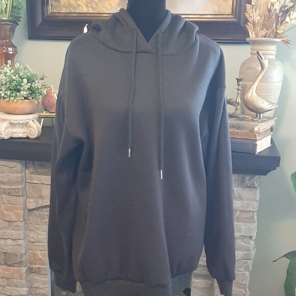 SHEIN Black Mushroom Patch Hoodie Size L Unisex - Picture 2 of 5